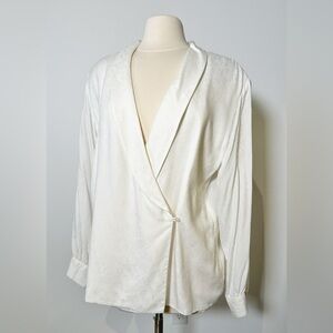 Vintage Liz Claiborne Wrap Blouse 100% Rayon – Size 14